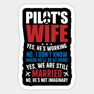 Funny Pilot Wife Sticker